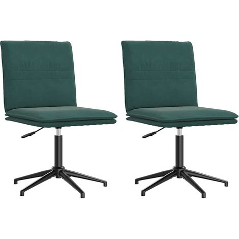 Sedie da Pranzo 2 pz Verde Scuro in Velluto vidaXL 556730 (1/5)