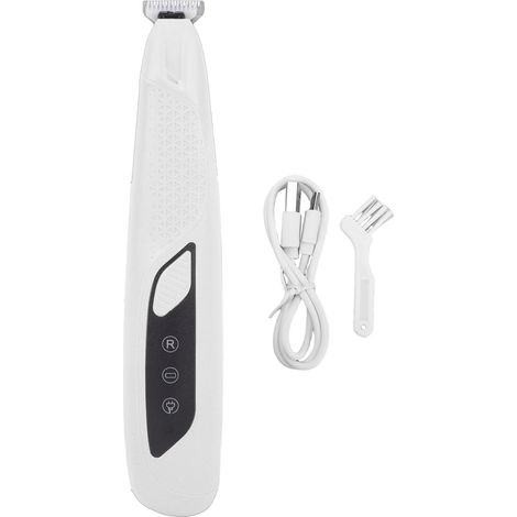 Tondeuse à pattes de chien avec lumière LED, tondeuse électrique rechargeable pour toilettage des pieds et des poils de petite surface, blanc (1/5)