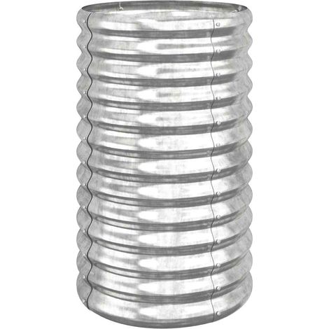 Maison Exclusive - Vaso Giardino Acciaio Zincato 40x40x68 cm Argento (1/4)