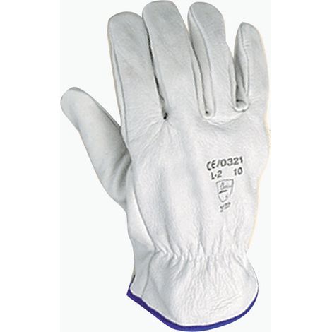 Guanti da lavoro select t8 natural l-2n 08 pelle bovina resistente taglio