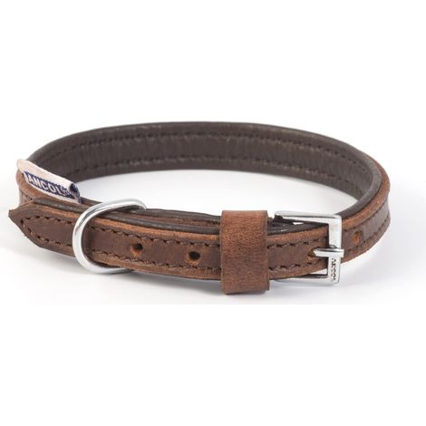 Ancol Vintage Leather Padded Collar Chestnut 55cm - 30704 (1/5)
