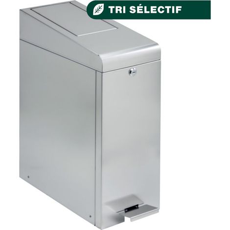 JVD - Poubelle Hygiène Féminine Inox 304 Brossé 45L - Matériel professionnel (1/4)