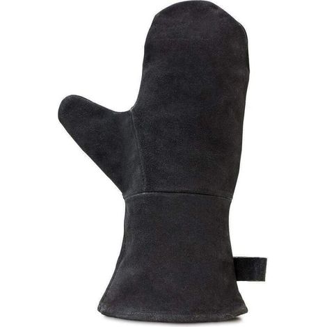 ANDIAMO Gant de cheminée en cuir résistant à la chaleur – Isolation thermique – Doublure coton – Taille universelle pour barbecue et four (1/5)