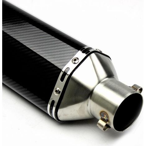 Pot d'échappement arrière moto en acier inoxydable, résistant à la rouille et aux hautes températures, adaptable pour tube de 51 mm. (1/5)