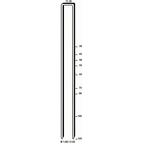 7 500 agrafes Q-50 INOX - 11,3 x 50 x D. 1,85 x 2,03 mm - 6Q-509 - Alsafix