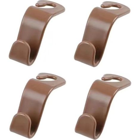 Ganchos para reposacabezas de asientos de coche，paquete de 4，bolsa de almacenamiento con gancho，apto para vehículos y coches