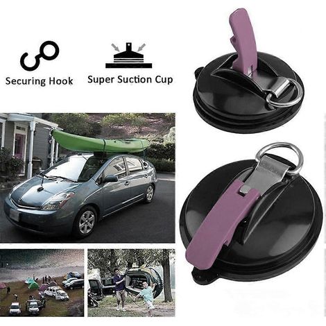 Support de tente à ventouse pour camping extérieur, ancrage latéral pour auvent de voiture, support de tente portable à ventouse avec crochets (1/5)