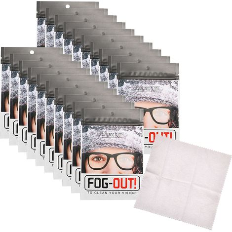Lot 5 chiffons antibuée réutilisables en daim pour lunettes, masques de natation et vitres (1/5)