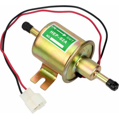Bomba de combustible eléctrica universal de 12 V para diésel y gasolina HEP-02A HEP02A, baja presión, OEM, para la mayoría de carburadores de automóviles, motocicletas y vehículos todo terreno. (1/4)