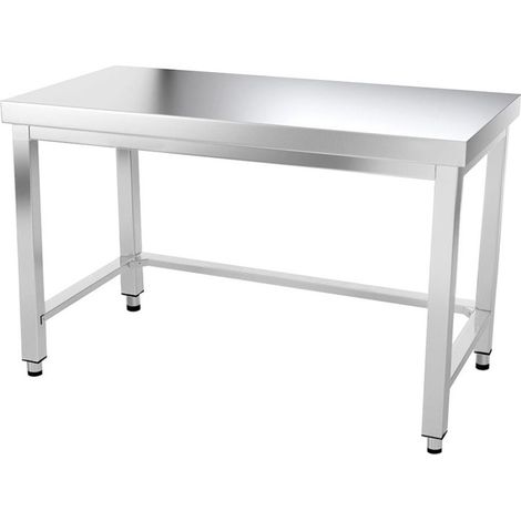 Table de travail en inox 1600 x 800 mm avec renfort PREMIUM - GOLDINOX (1/4)