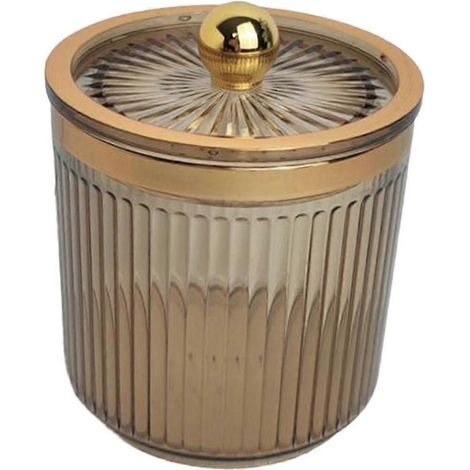 Organisateur de cosmétiques, boîte de rangement pour outils de maquillage, pot porte-cotons pour coiffeuse-Amber