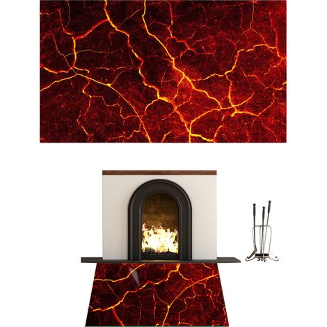 CHIMENEA DE CRISTAL TEMPLADO. DIMENSIONES DE LA BASE: 80x52cm. GRÁFICOS LAVA. (1/5)
