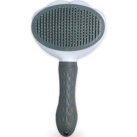Brosse pour chat, brosse pour chien, brosse autonettoyante avec bouton de nettoyage, outil de toilettage pour animaux de compagnie, brosse anti-mue pour chat et chien (1/5)