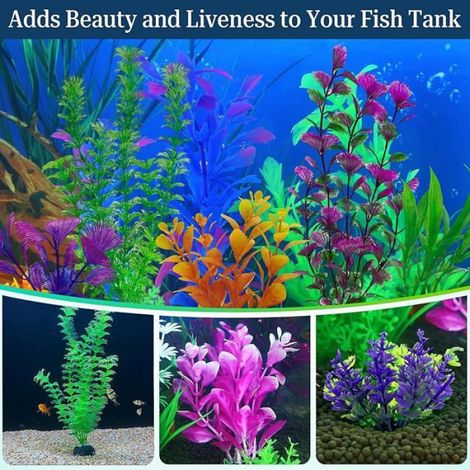 27 Pièces Décoration pour Aquarium Pnte Aquarium Artificielle PVC Colorées pour Aquarium Poissons AdaptéEs à La Style 2 (1/5)