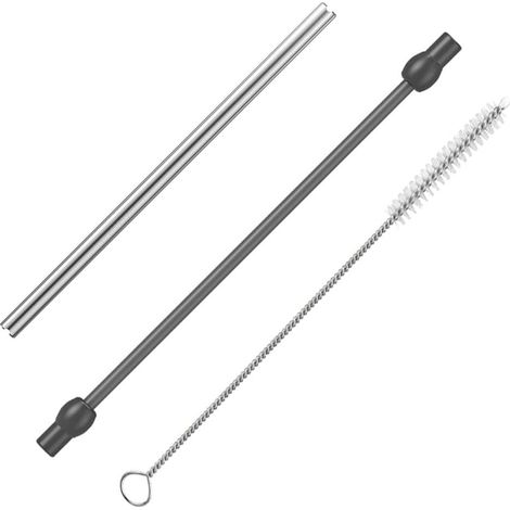 CCYKXA Edelstahl-Milchschlauch und Reinigungsbürste für Kaffeemaschine, Milchrohr-Ersatzkit, Milchaufschäumer-Zubehör, einfache Wartung