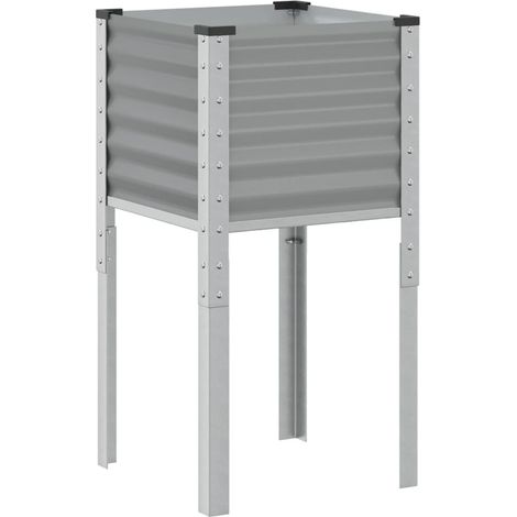 Maison Exclusive - Pflanzkübel Grau 45x45x88 cm Stahl
