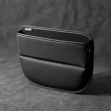 (Noir) Outils pour combler l'espace entre les sièges auto, poche latérale de siège, boîte de rangement pour accessoires de siège auto, rangement pour espace entre les sièges auto universel (1/5)