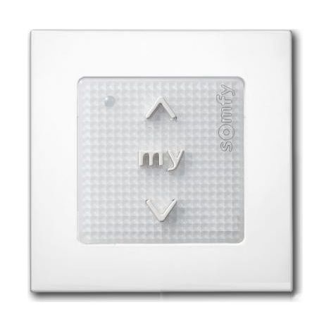 Somfy – Commande murale RTS Pure – Télécommande 1 canal pour moteur RTS – Alimentation par pile 3V – Compatible avec volets roulants