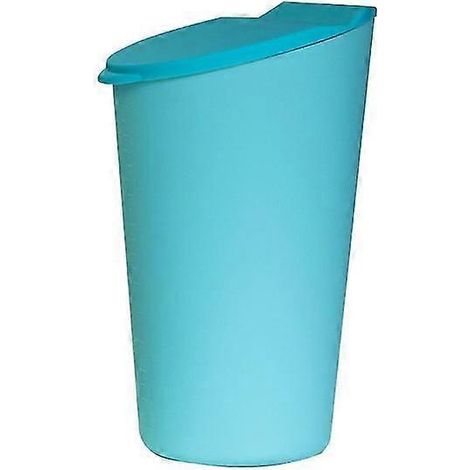 Poubelle de voiture avec couvercle, petite poubelle pour porte-gobelet, compatible avec les portières, pour voiture, maison ou bureau, bleue. (1/4)
