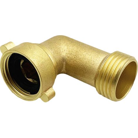 Raccord coude 90° laiton américain joint orientable tuyau jardin irrigation extérieur (1/5)