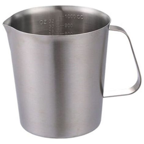 BUNTHAUS Tasse à mesurer en acier inoxydable avec graduations précises et poignée ergonomique, cuisine – 1000 ml (1/5)