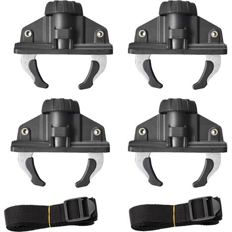 Fixations robustes pour coffre de toit (lot de 4) — Faciles à installer, compatibles avec les rails en T. (1/5)