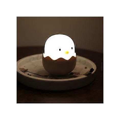 Veilleuse pour enfants - Veilleuse poussin - Lampe LED en silicone rechargeable par USB avec commande tactile (lumière blanche) (1/5)