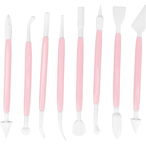 8-teiliges rosa Fondant-Werkzeugset zum Dekorieren von Torten, DIY-Backzubehör (1/5)