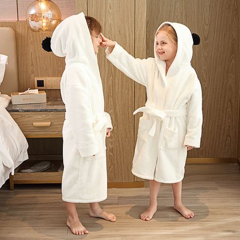 Peignoir enfant, pyjama enfant, flanelle, bébé garçon, pyjama Shanfran fille épaissi, peignoir automne et hiver quatre saisons, flanelle 1pc