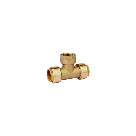 Raccord Toutub té femelle laiton, filetage 20x27 Ø16 - BOUTTÉ (1/2)