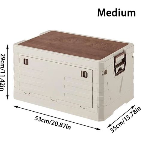 Boîte de rangement à couvercle (simple couche - M), boîte de rangement pour coffre de voiture, boîte de rangement pour le camping. (1/5)