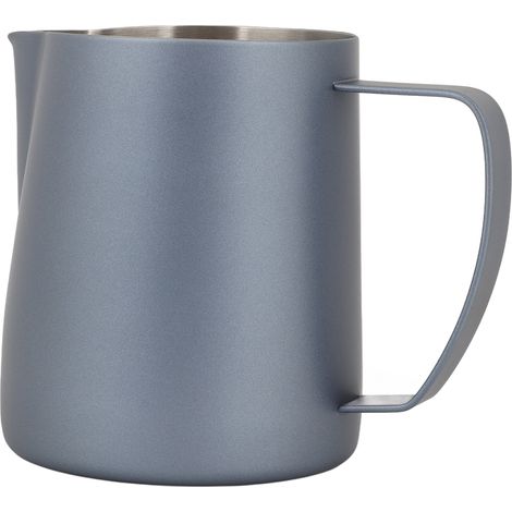 Tasse à mousser le lait en acier inoxydable, pichet vapeur 700 ml, bleu royal, pour latte art et autres boissons à base de café. (1/5)