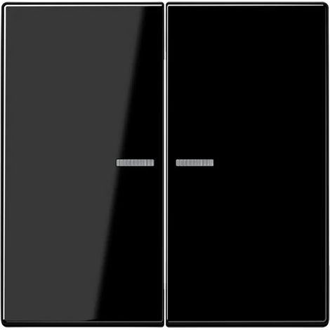 Jung Wippe für KNX Taster, F10, mit Lichtleiter, Duroplast, Serie LS, schwarz LS 102 KO5 SW