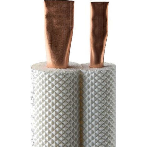 Couronne de tube cuivre cerclée CU 0.8-10 3-8-5-8 isolé blanc 10 mètres - EID (1/2)