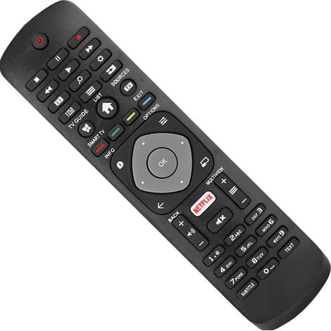 Telecomando universale per TV Philips, LCD/LED, Netflix, nero (1/5)