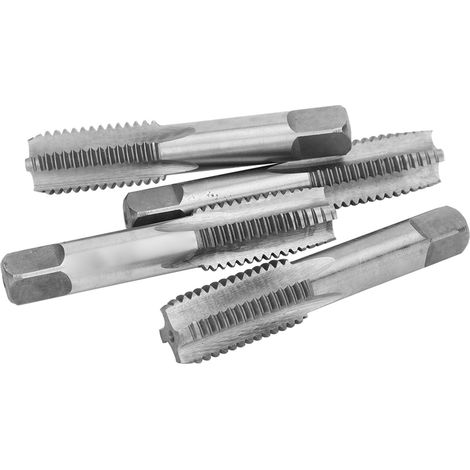 4 tarauds manuels métriques à gorge droite M18 en acier allié pour le taraudage et le traitement (1/5)