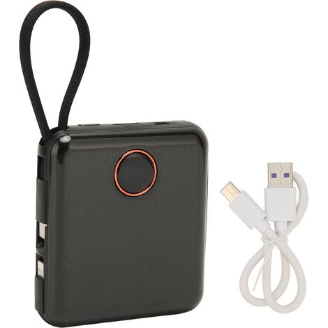 Power Bank 10000mAh avec Affichage Numérique LED, Chargeur Portable et Câble de Charge pour Extérieur - Noir E28C (1/5)