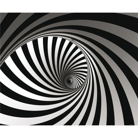papier peint panoramique effet 3D noir et blanc - Sanders & Sanders (1/4)
