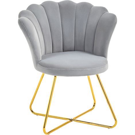 Fauteuil Zelyon design coquillage élégant velours vert émeraude piètement acier doré confort moderne