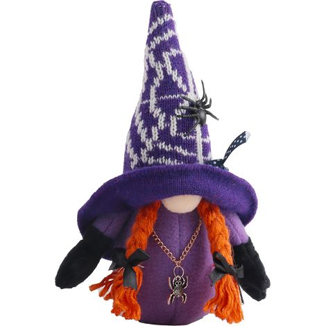 Peluche Gnome d'Halloween sans Visage, Décoration de Table et Cadeau Enfant pour Fête (1/5)