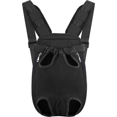 Sac à Dos de Transport pour Chiens, Sac à Dos pour Animaux de Compagnie, Sac à Dos Réglable pour Chien et Chat de 3 à 5 Kg, pour Camping, Randonnée, Voyage (Noir) (1/5)