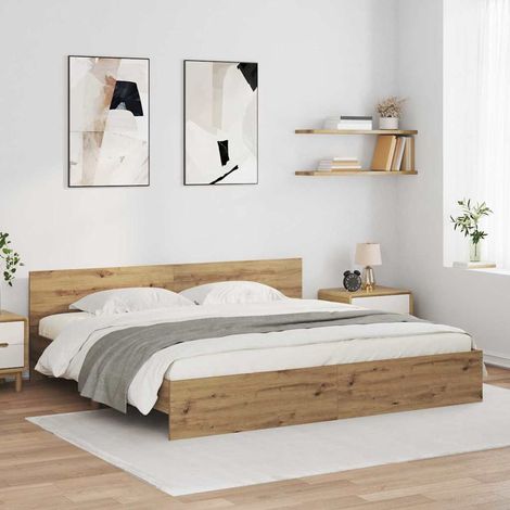 Bettrahmen Artisan-Eiche 180 x 200 cm Holzwerkstoff