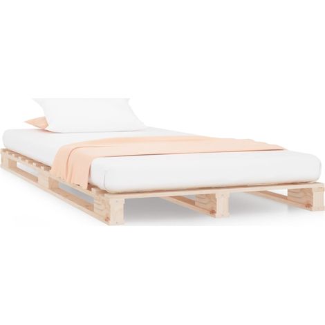 Maison Exclusive - Cama de palets de madera maciza de pino 75x190
