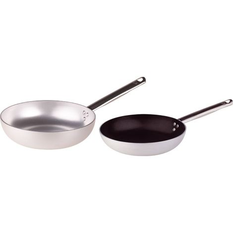 Pentole Agnelli set 2 padelle professionali ø 32 36 alluminio