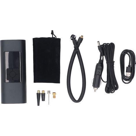 Gonfleur de pneu portable sans fil gonflage rapide 150PSI écran LED arrêt automatique batterie 6000mAh pompe à air électrique pour auto, vélo (1/5)