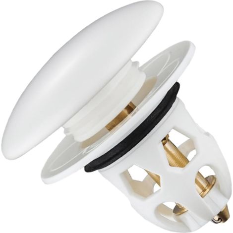 Bouchon de lavabo, bouton-poussoir, pour vasque et évacuation (1/5)