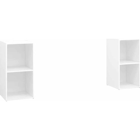 Maison Exclusive - TV-Schränke 2 Stk. Weiß 72x35x36,5 cm Holzwerk