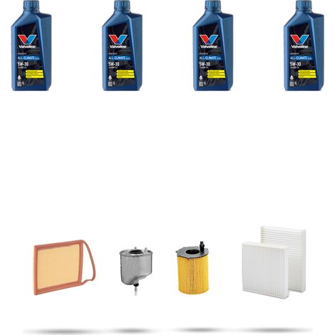 Kit tagliando 4 FILTRI e 4L OLIO compatibile con Citroen C3 II 1.6 hdi 82kw dal 2009 (1/5)