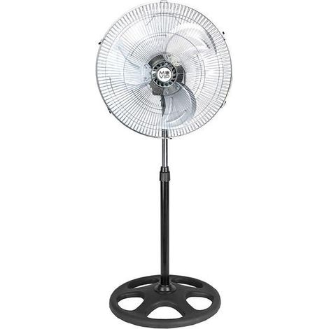 Ventilateur industriel sur pied Muvip - 75 W - 45 cm - 3 vitesses - Argent/Noir