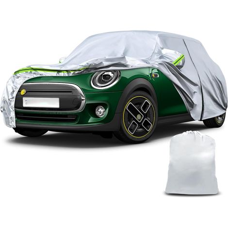 1 Housse de Protection Voiture, Fermeture à Glissière, Serrure et Bandes Coupe-Vent, Bâche Voiture Exterieur pour Mini Electric